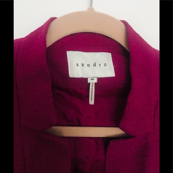#023. Sandro Fuchsia Pink blazer - Picture 5 of 9